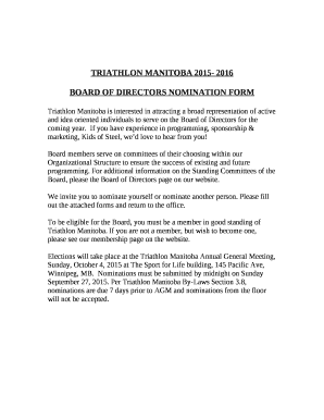 Triathlon Manitoba is interested in attracting a broad representation of active and idea oriented individuals to serve on the Board of Directors for the coming year