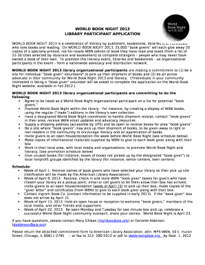 LIBRARY PARTICIPANT APPLICATION