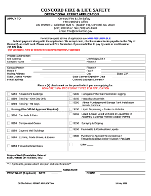 APPLY TO:Concord Fire & Life Safety