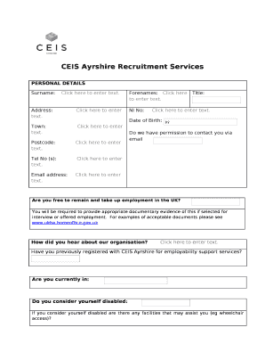 CEIS Ayrshire Recruitment Services