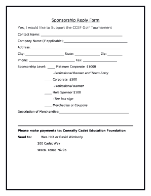 Yes, I would like to Support the CCEF Golf Tournament