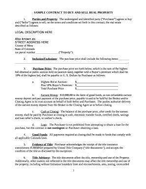 Offer to sell property template