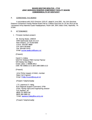 JOINT SERVICES RESERVE COMPONENT FACILITY BOARD