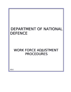 PART 1 - WORK FORCE ADJUSTMENT (WFA) - GENERAL1