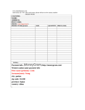 Send money by USD
