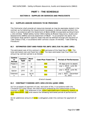 SECTION B SUPPLIES OR SERVICES AND PRICE/COSTS