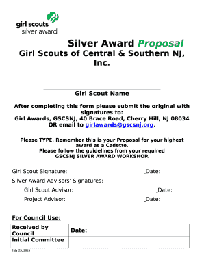 Silver Award Proposal