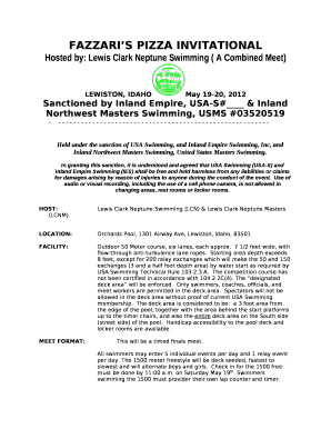 Hosted by: Lewis Clark Neptune Swimming ( A Combined Meet)