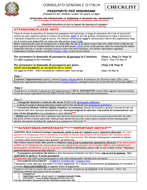 (Passports for children under 18 years of age)