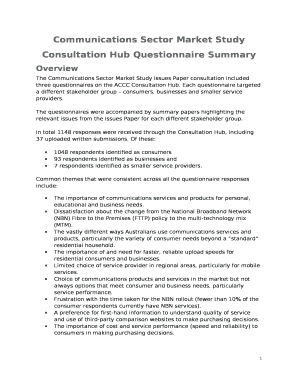 Communications Sector Market Study