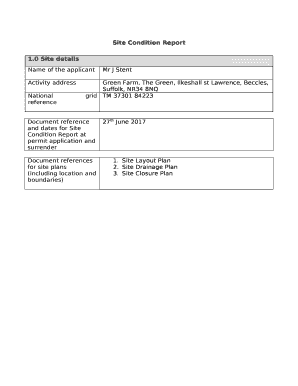 site condition report template