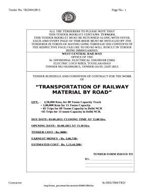 THIS TENDER BOOKLET CONTAINS75 PAGES