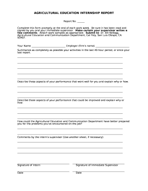 AGRICULTURAL EDUCATION INTERNSHIP REPORT