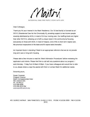 Thank-you for your interest in the Maitri Residence