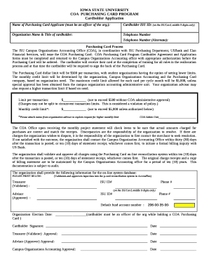 COAPURCHASING CARD PROGRAM