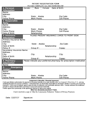 ABC PEDIATRIC GROUP, P.C. Patient Registration Form