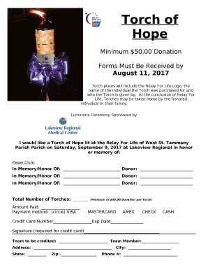 Forms Must Be Received by