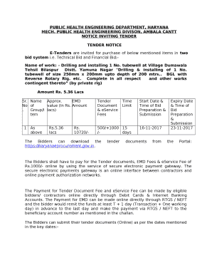 Tender document - Government of Haryana eProcurement