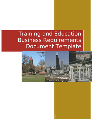 Training and Education Business Requirements Document Template