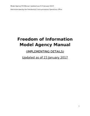 Model Agency Manual