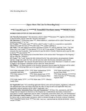 ***IF Fnma3033 part 41 ******IF Fnma3033 Purchase money ***MORTGAGE