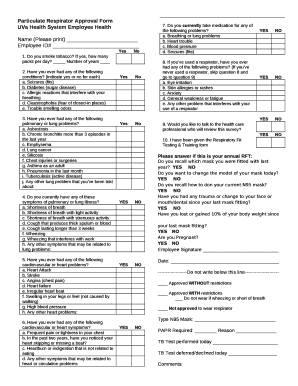 Particulate Respirator Approval Form