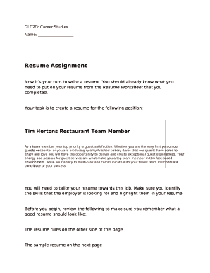 GLC2O: Career Studies