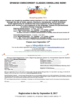 Accepting grades TK-5