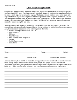 Quiz Retake Application