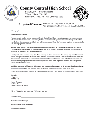 I am anticipating a great semester working with your child in the classroom