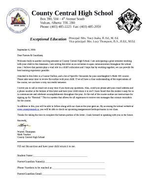 I believe that parents play a vital role in a childs education and I hope that by working together, we can provide the best learning experience possible