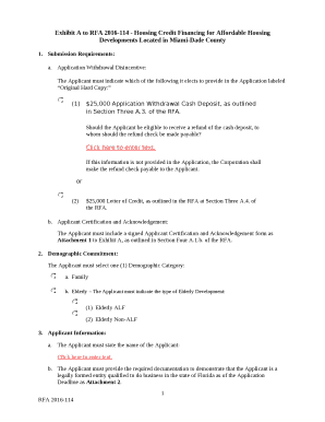 Exhibit A to RFA 2016-114 - Housing Credit Financing for Affordable Housing Developments Located in Miami-Dade County