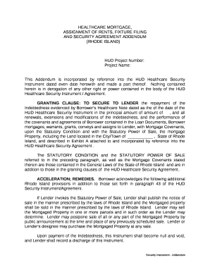 AND SECURITY AGREEMENT ADDENDUM