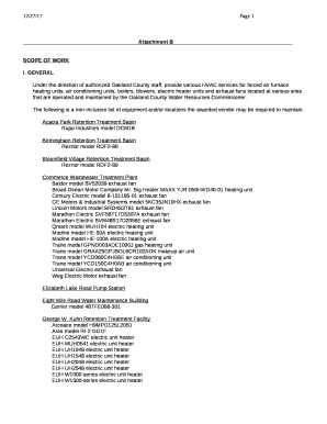 Under the direction of authorized Oakland County staff, provide various HVAC services for forced air furnace heating units, air conditioning units, boilers, blowers, electric heater units and exhaust fans located at various sites that are