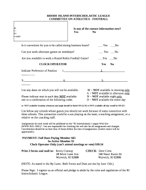 COMMITTEE ON ATHLETICS - FOOTBALL