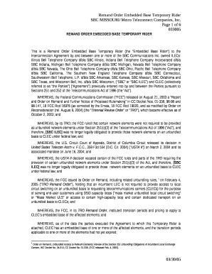 REMAND ORDER EMBEDDED BASE TEMPORARY RIDER