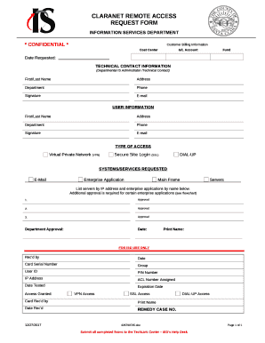 CLARANET REMOTE ACCESS