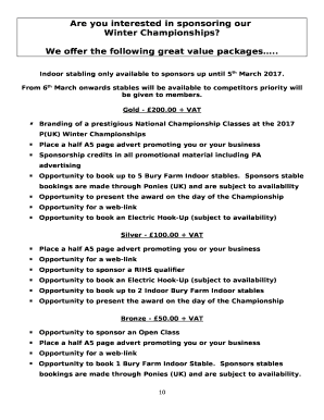 Are you interested in sponsoring our
