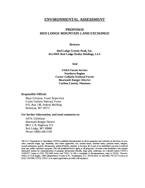RED LODGE MOUNTAIN LAND EXCHANGE