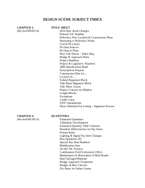 DESIGN SCENE SUBJECT INDEX