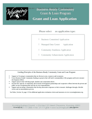 RulesRules governing the Business Ready Community (BRC) Grant and Loan Program are available through the Wyoming Business Council (WBC) or by clicking this link
