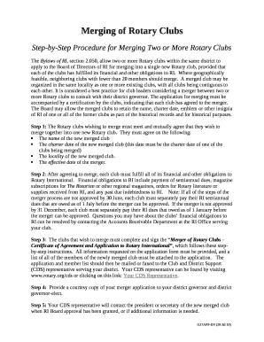 Merging of Rotary Clubs