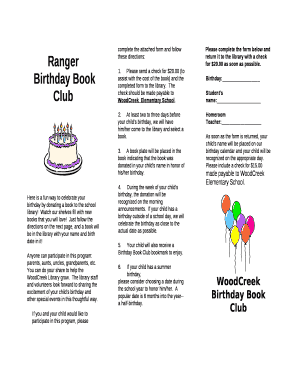 Here is a fun way to celebrate your birthday by donating a book to the school library
