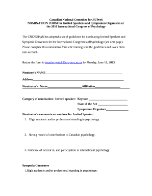 Canadian National Commitee for /IUPsyS
