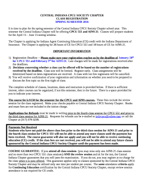 CENTRAL INDIANA CPCU SOCIETY CHAPTER