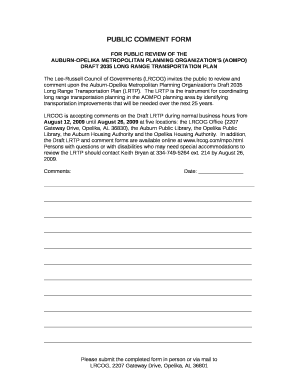 AUBURN-OPELIKA METROPOLITAN PLANNING ORGANIZATIONS (AOMPO)