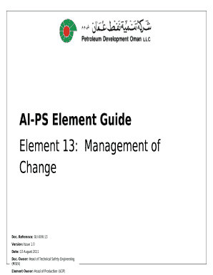 Element 13:Management of Change