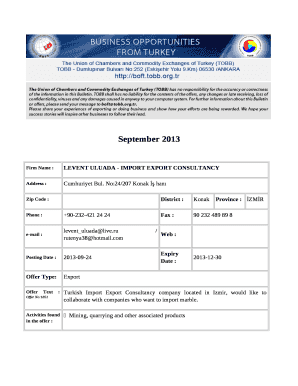 LEVENT ULUADA - IMPORT EXPORT CONSULTANCY