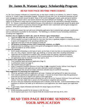 Watson LegacyScholarship Program