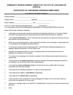 COMMUNITY REDEVELOPMENT AGENCY OF THE CITY OF LOS ANGELES (CRA/LA)